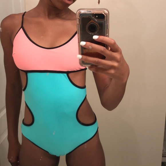 Neon bathing suit, never worn! - Picture 1 of 2